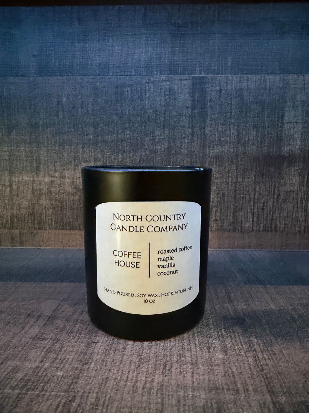 Coffee House Candle 10 oz Black Jar