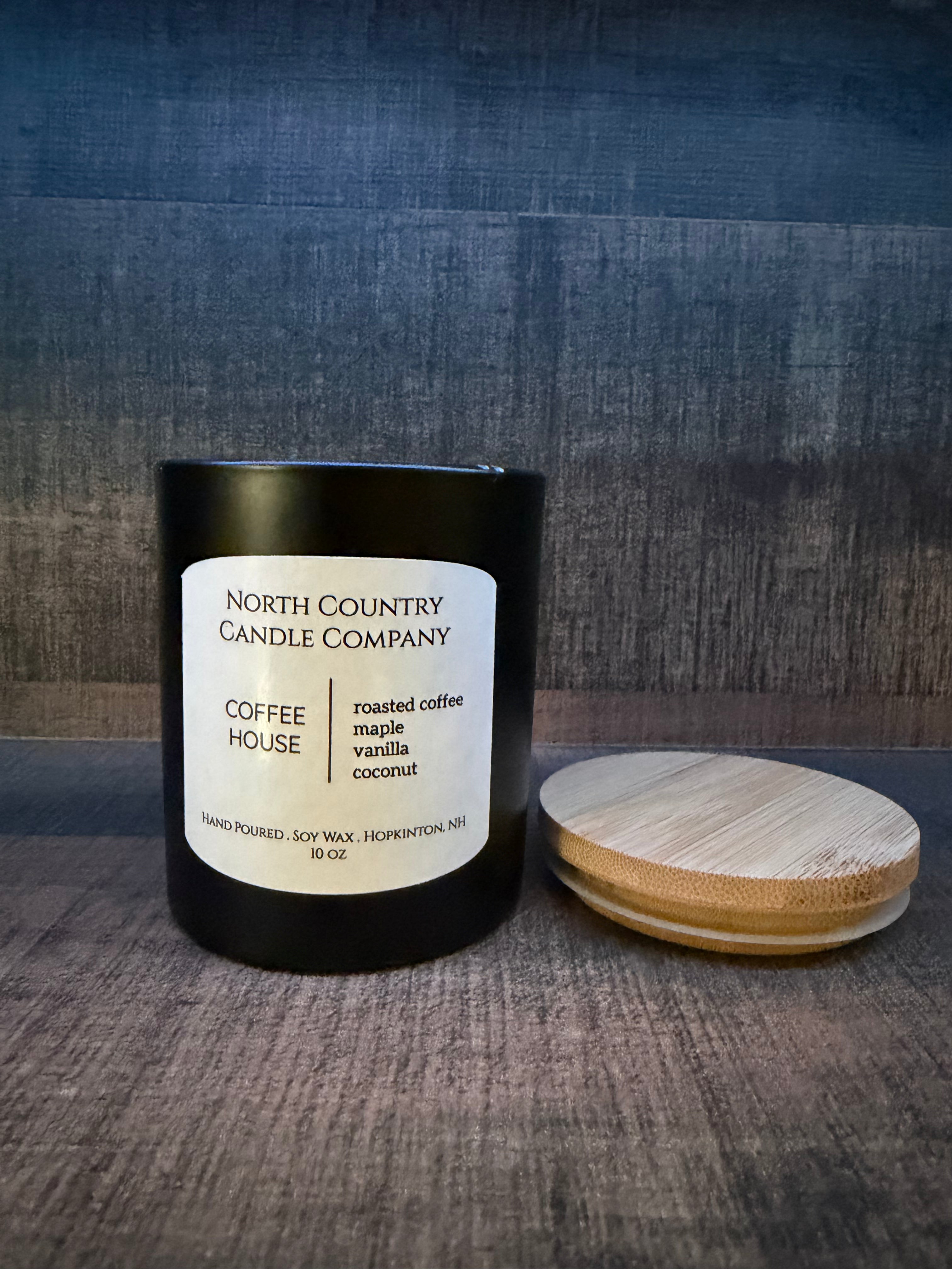 Coffee House Candle 10 oz Black Jar