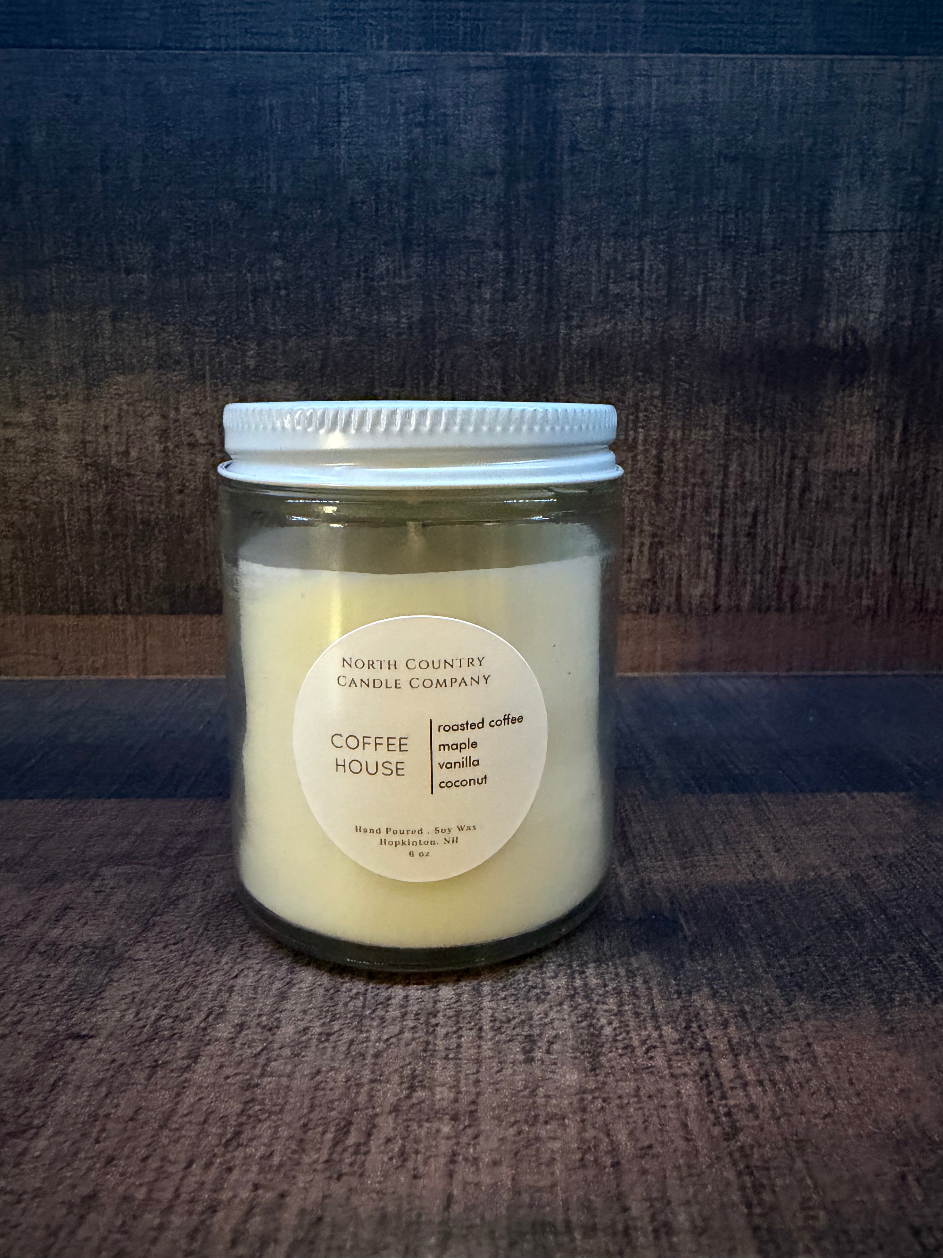 Coffee House Candle 6 oz Clear Jar