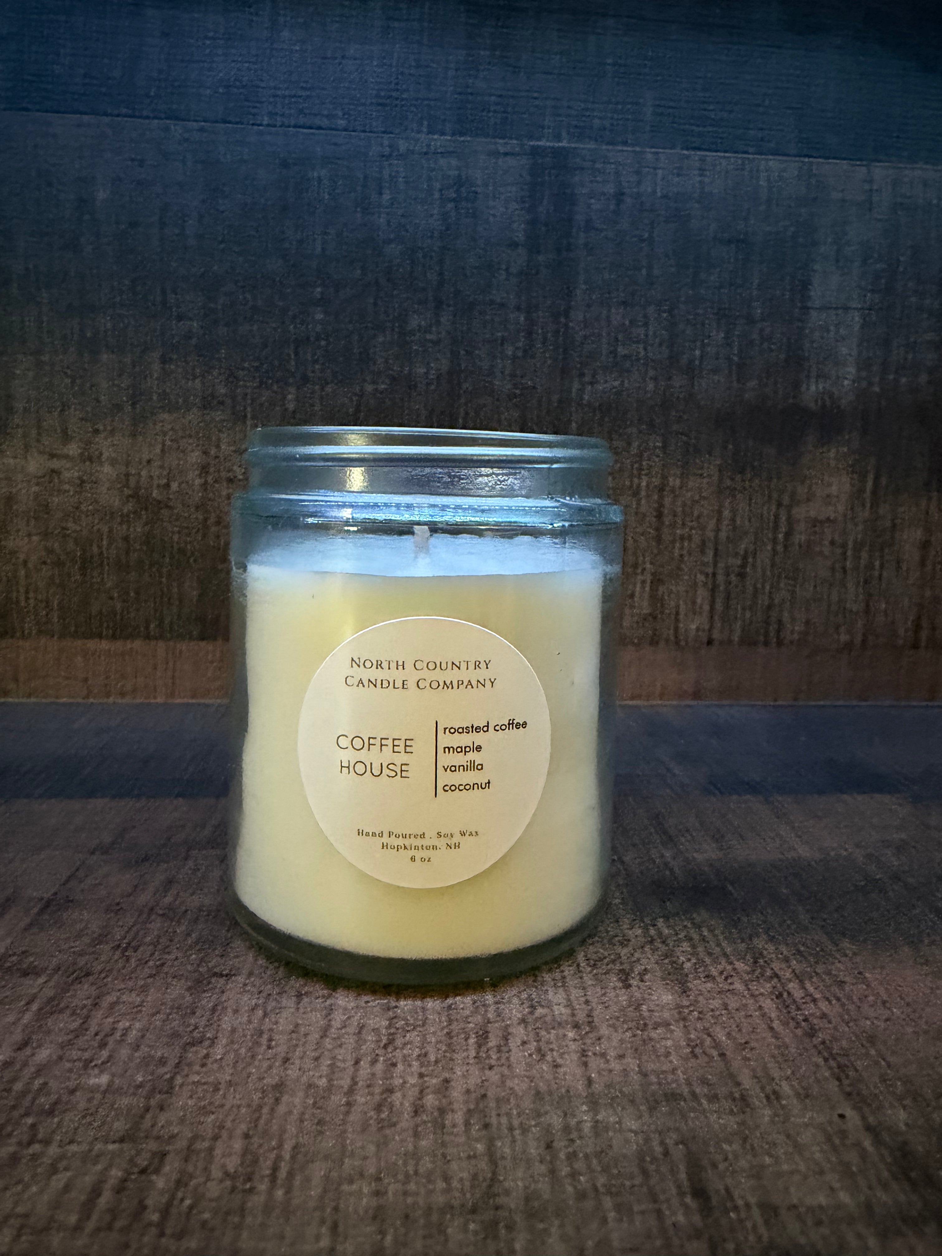 Coffee House Candle 6 oz Clear Jar
