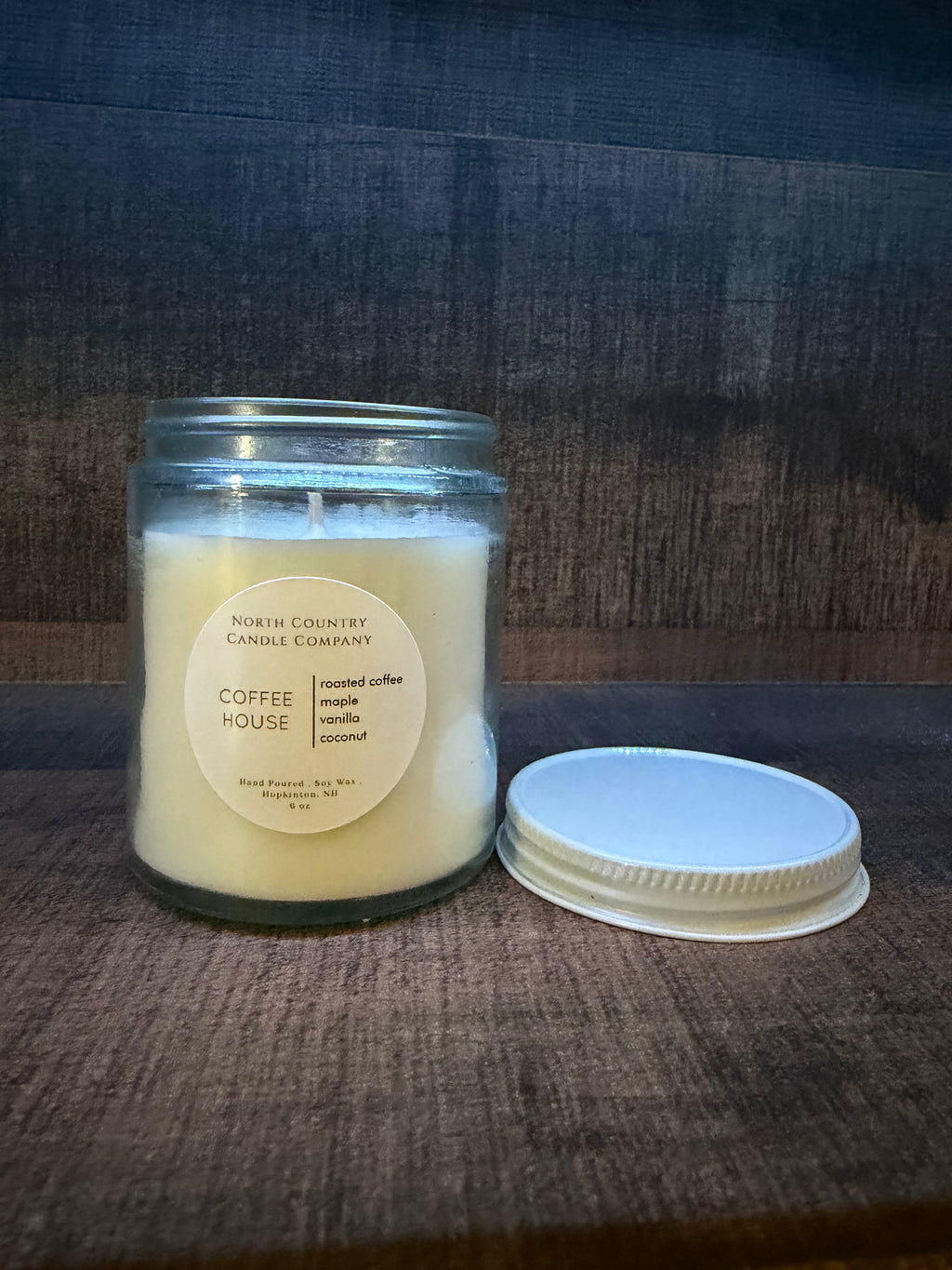 Coffee House Candle 6 oz Clear Jar