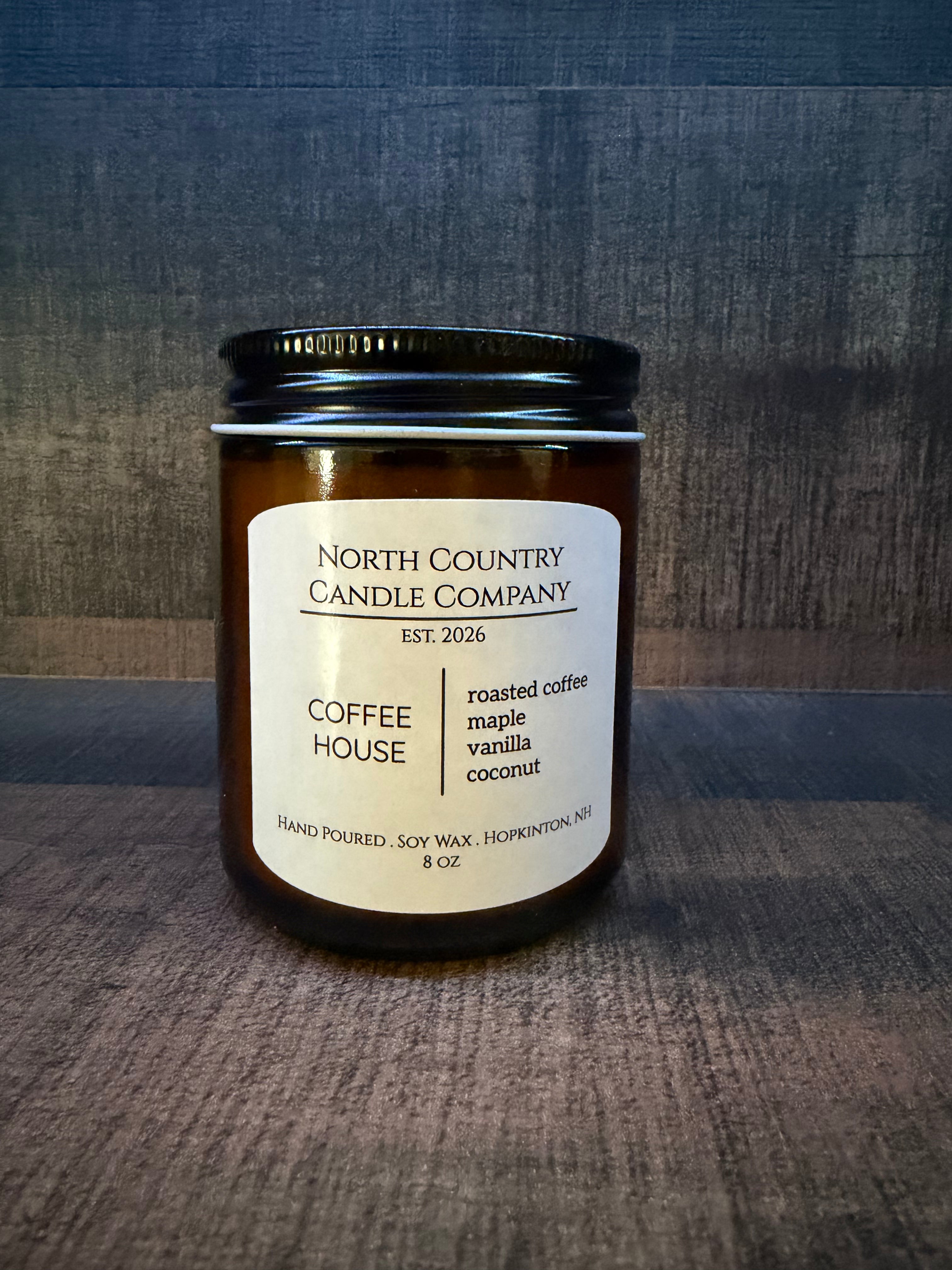 Coffee House 8 oz Amber Jar