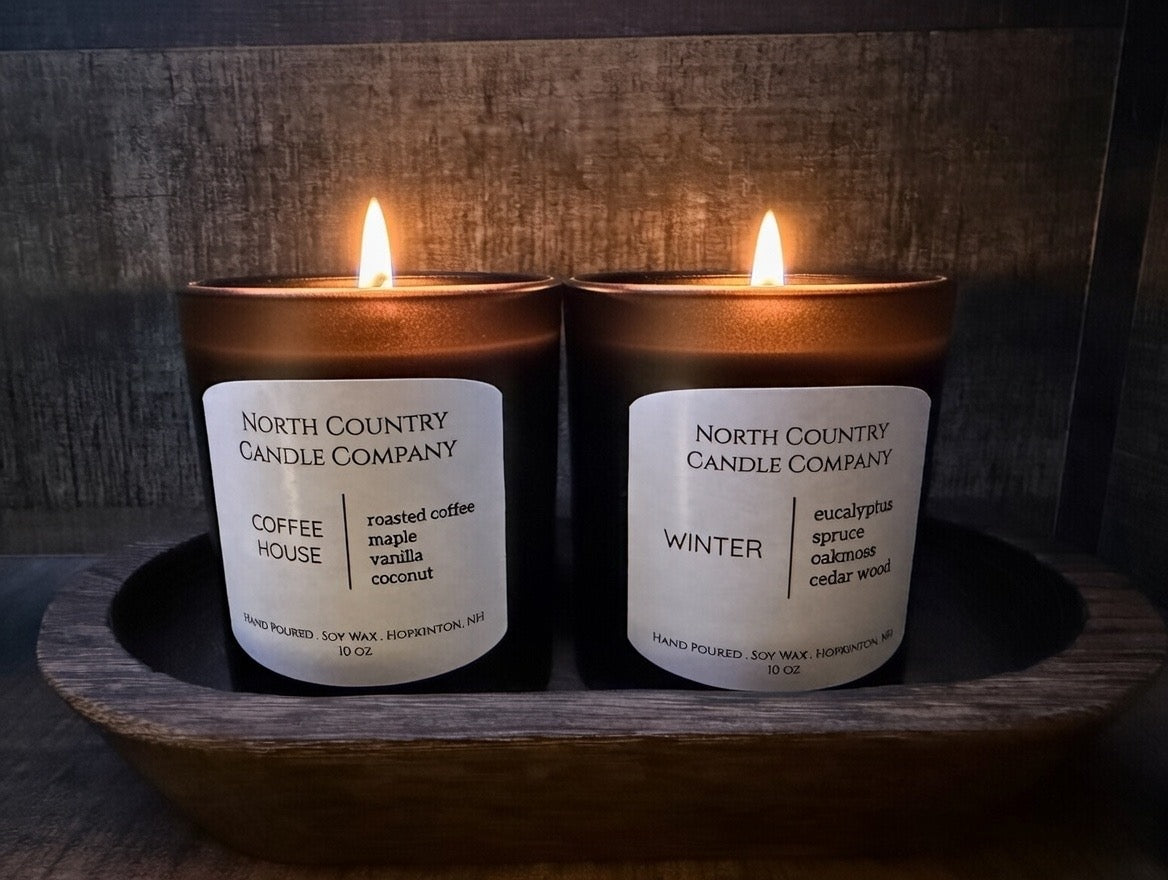 Coffee House / Winter Combo Candles 10 oz Black Jars