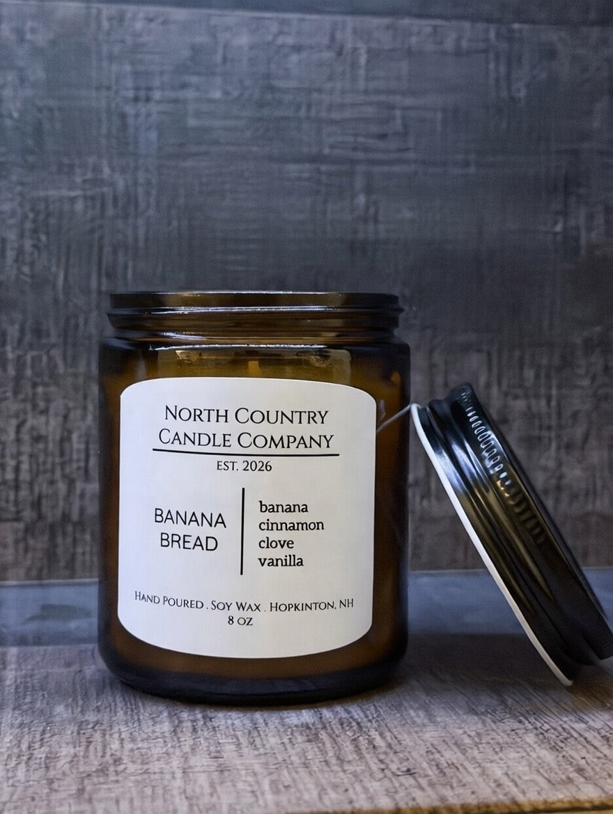 Banana Bread 8 oz Amber Jar