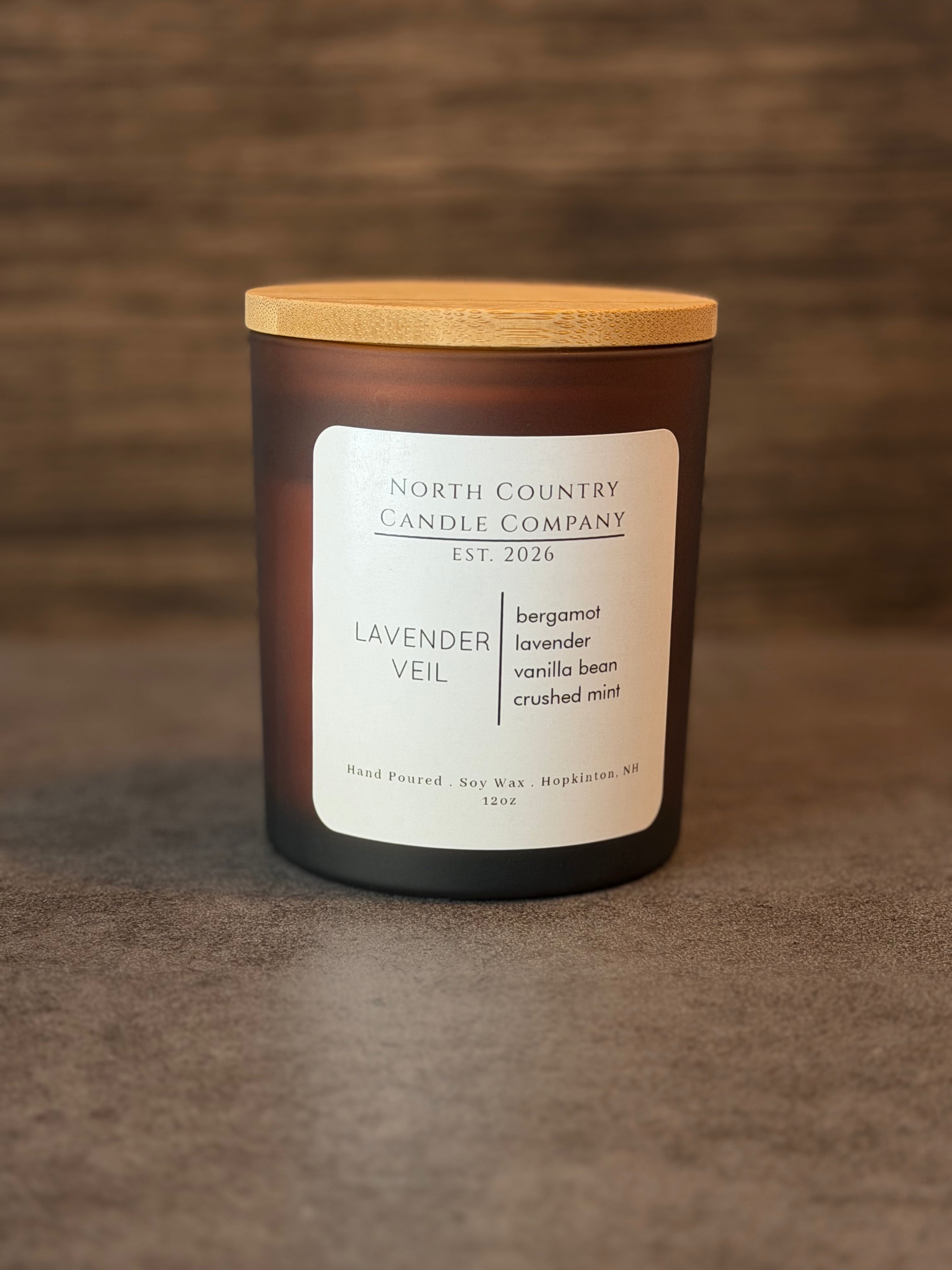 LAVENDER VEIL Candle 12 oz Amber Jar