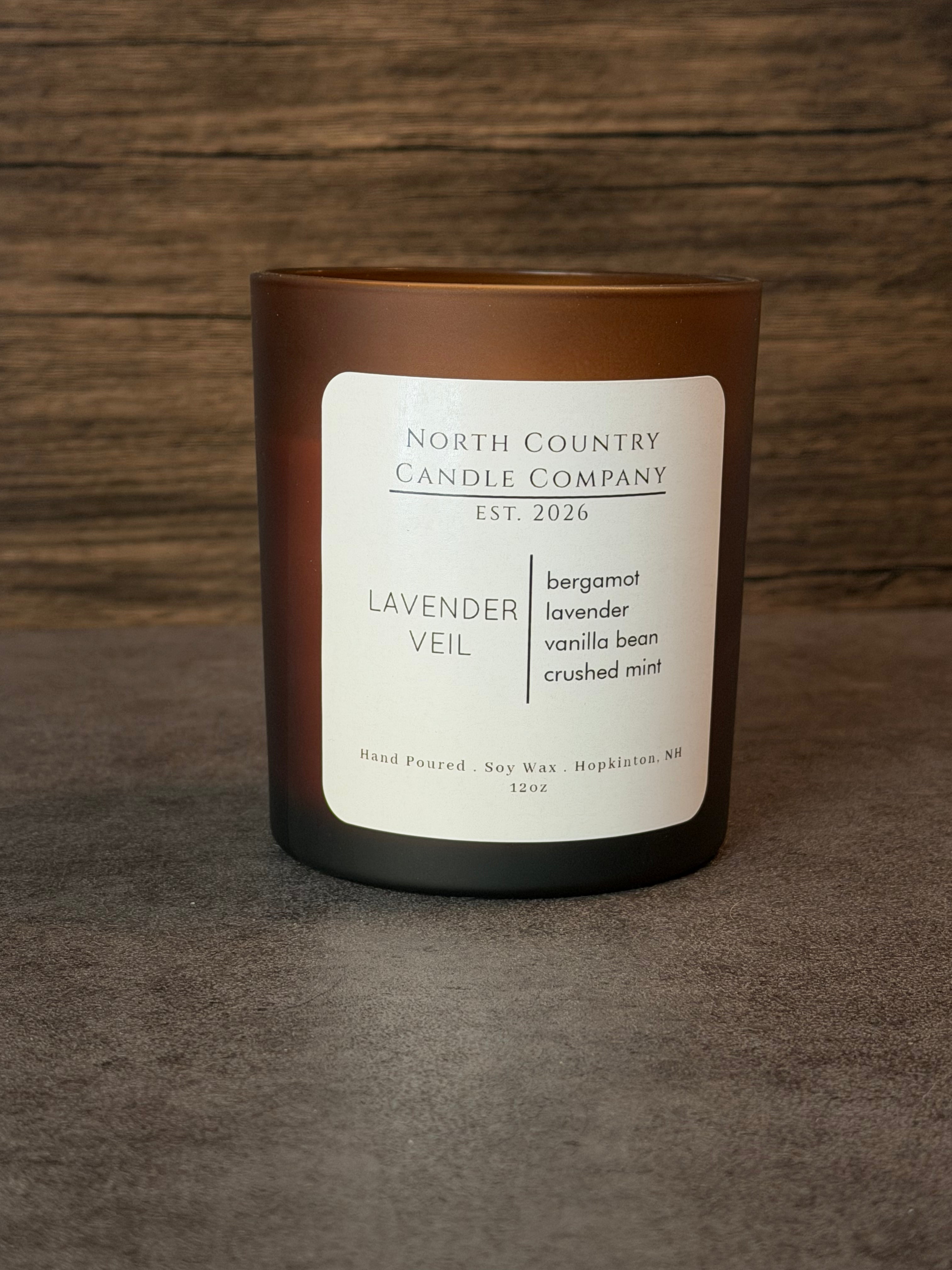 LAVENDER VEIL Candle 12 oz Amber Jar